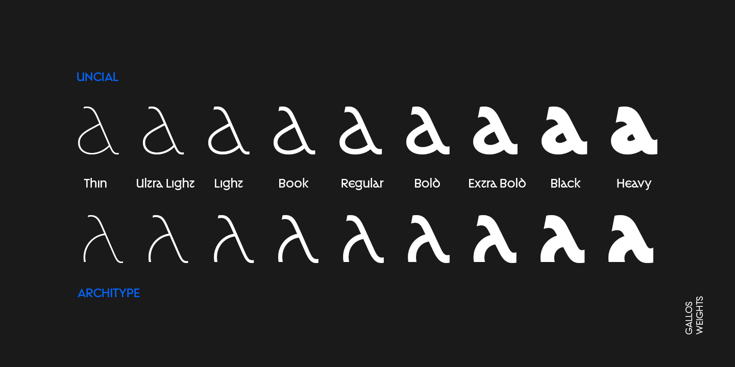 Gallos Architype Thin Font preview